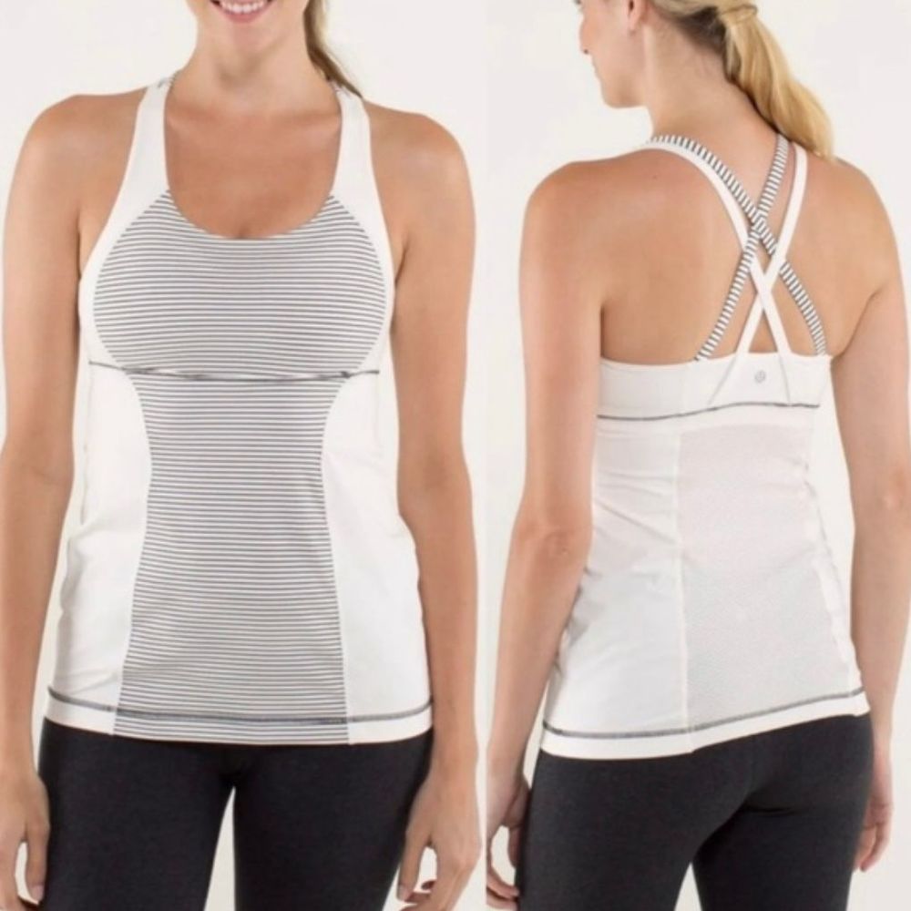 Lululemon Energy Tank in Hyper Stripe Angel Wing